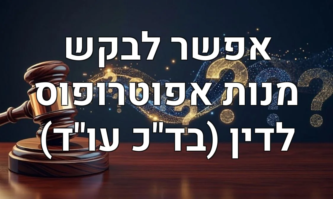 אפשר לבקש מנות אפוטרופוס לדין (בד"כ עו"ד)