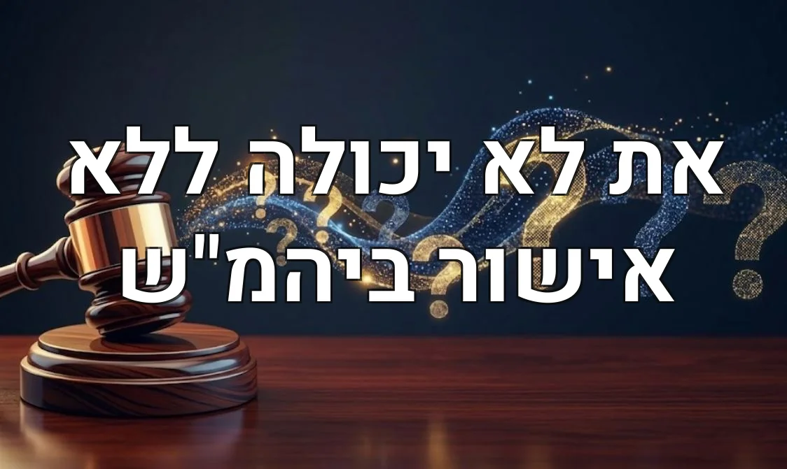 את לא יכולה ללא אישור ביהמ"ש