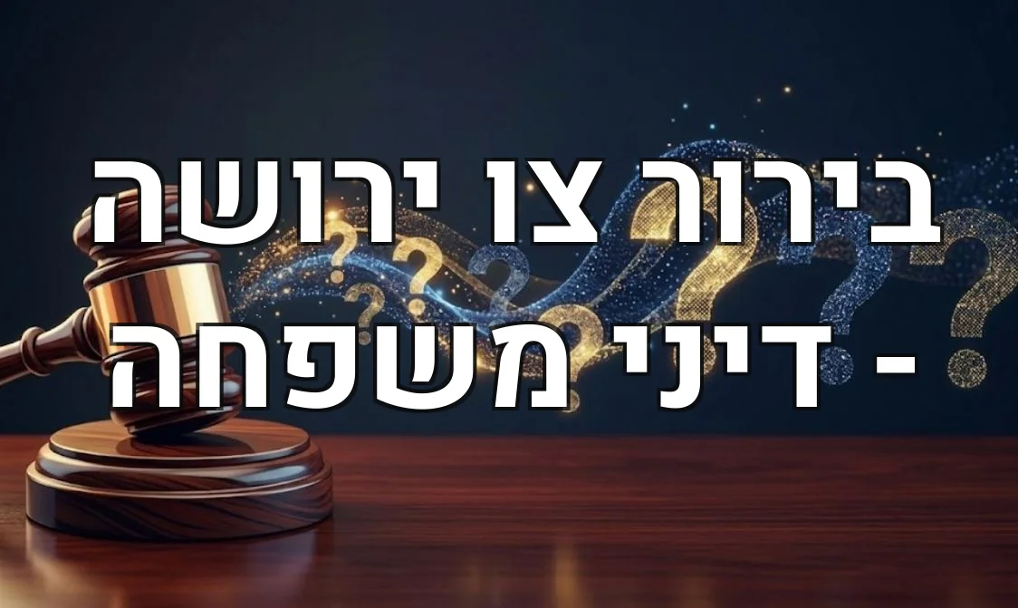 בירור צו ירושה - דיני משפחה