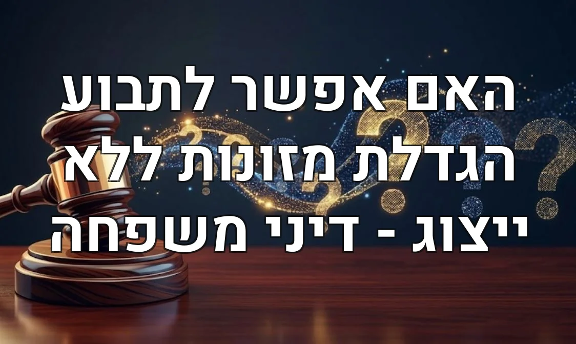 האם אפשר לתבוע הגדלת מזונות ללא ייצוג - דיני משפחה