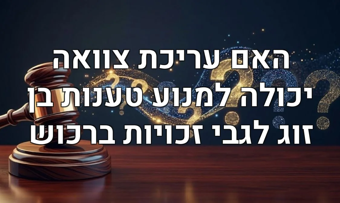 האם עריכת צוואה יכולה למנוע טענות בן זוג לגבי זכויות ברכוש