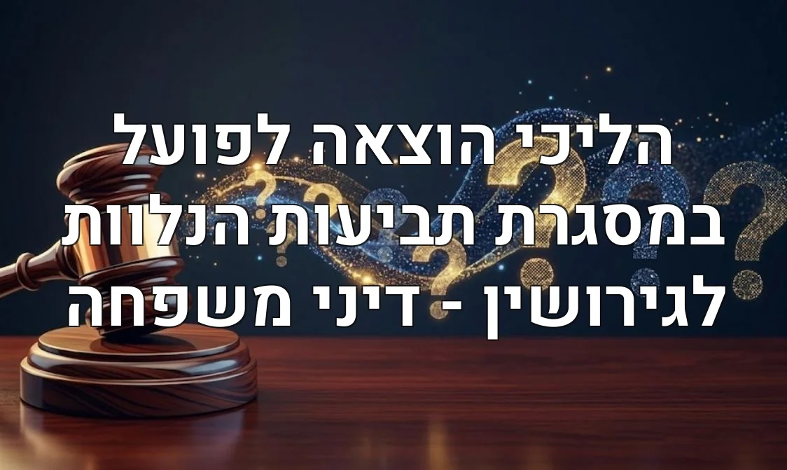הליכי הוצאה לפועל במסגרת תביעות הנלוות לגירושין - דיני משפחה