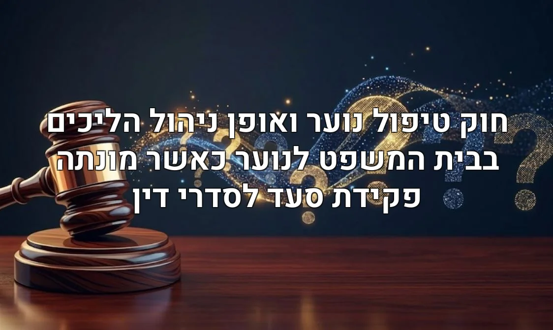 חוק טיפול נוער ואופן ניהול הליכים בבית המשפט לנוער כאשר מונתה פקידת סעד לסדרי דין