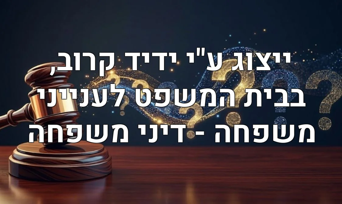 ייצוג ע"י ידיד קרוב, בבית המשפט לענייני משפחה - דיני משפחה