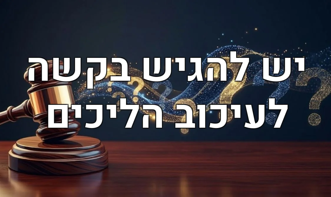יש להגיש בקשה לעיכוב הליכים