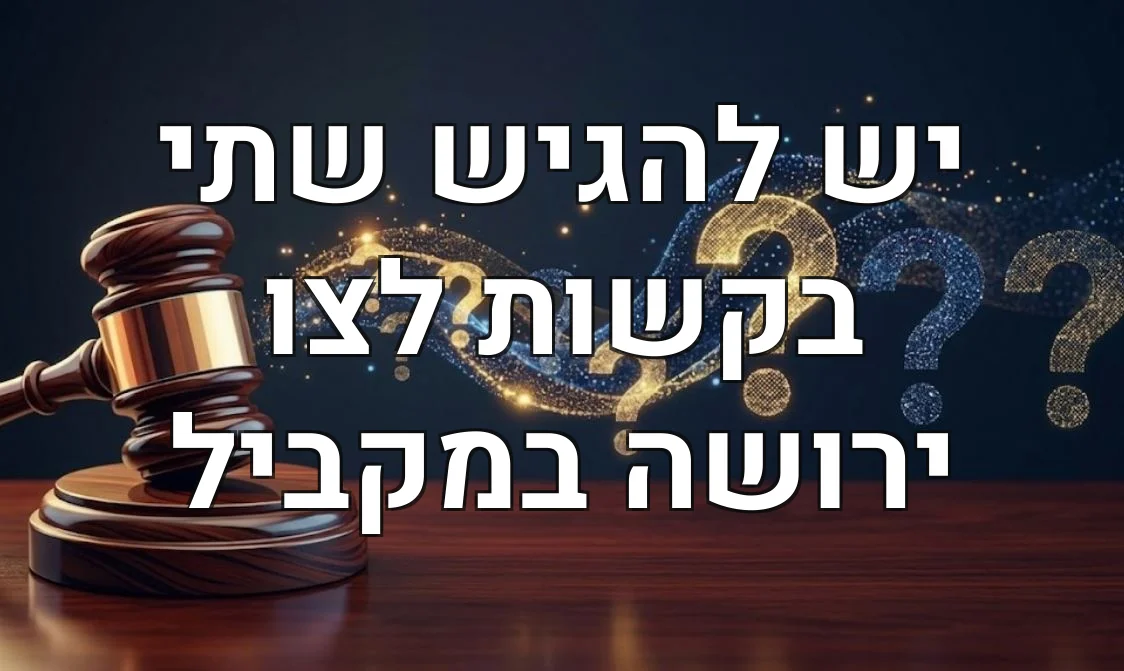 יש להגיש שתי בקשות לצו ירושה במקביל