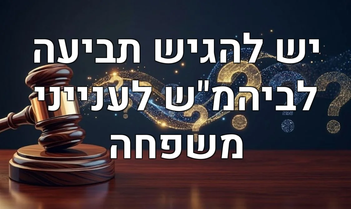 יש להגיש תביעה לביהמ"ש לענייני משפחה