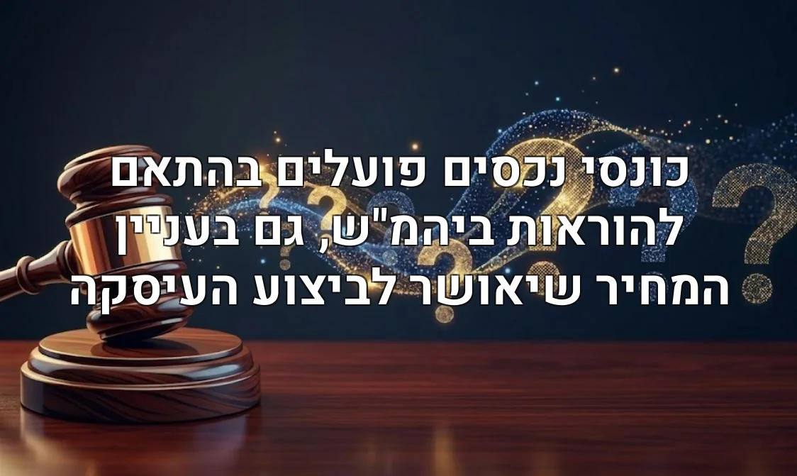 כונסי נכסים פועלים בהתאם להוראות ביהמ"ש, גם בעניין המחיר שיאושר לביצוע העיסקה