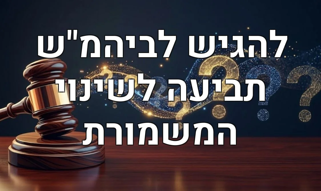 להגיש לביהמ"ש תביעה לשינוי המשמורת