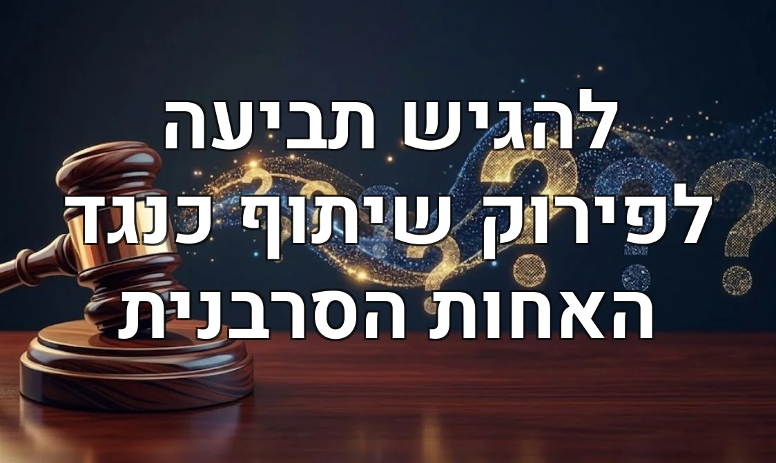 להגיש תביעה לפירוק שיתוף כנגד האחות הסרבנית