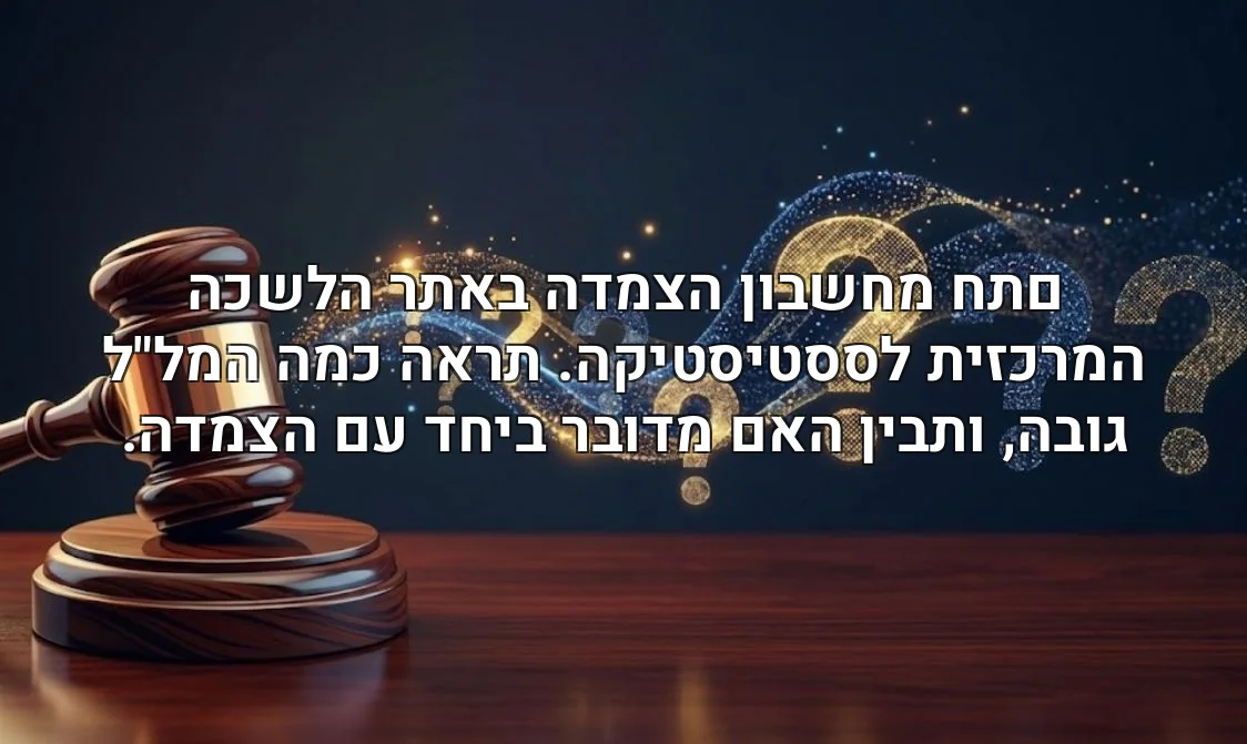 םתח מחשבון הצמדה באתר הלשכה המרכזית לססטיסטיקה. תראה כמה המל"ל גובה, ותבין האם מדובר ביחד עם הצמדה.
