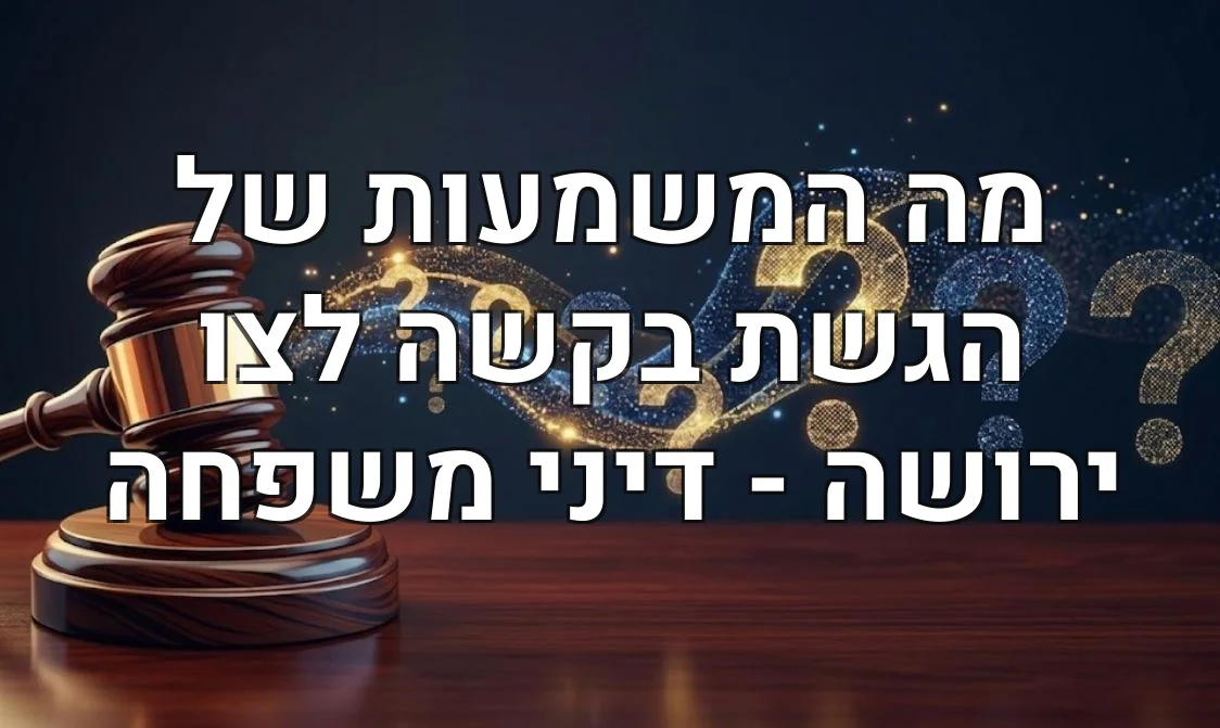 מה המשמעות של הגשת בקשה לצו ירושה - דיני משפחה