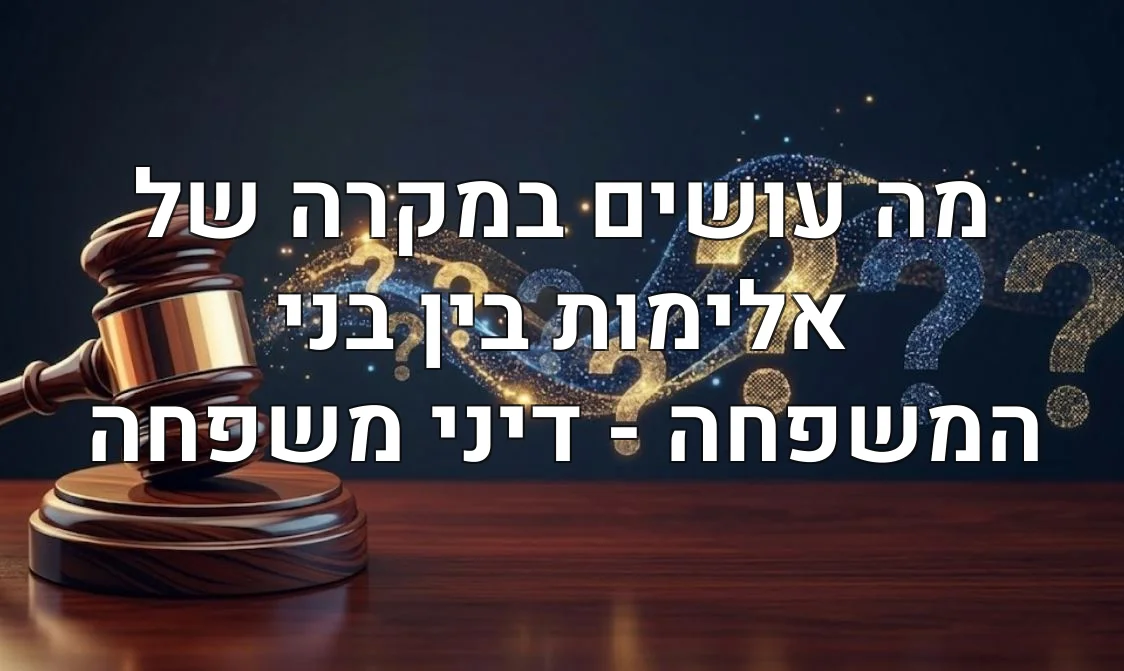 מה עושים במקרה של אלימות בין בני המשפחה - דיני משפחה