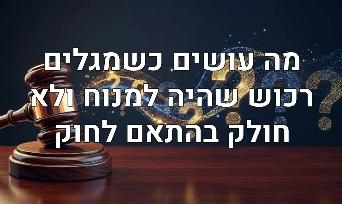 מה עושים כשמגלים רכוש שהיה למנוח ולא חולק בהתאם לחוק
