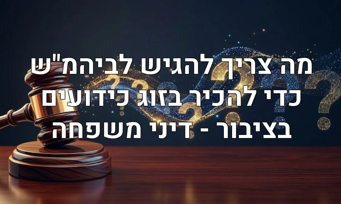 מה צריך להגיש לביהמ"ש כדי להכיר בזוג כידועים בציבור - דיני משפחה