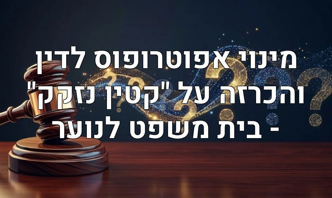 מינוי אפוטרופוס לדין והכרזה על "קטין נזקק" - בית משפט לנוער