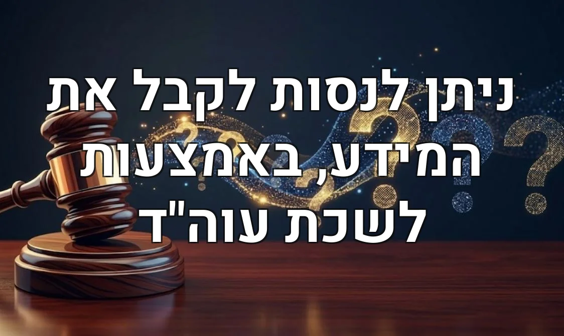 ניתן לנסות לקבל את המידע, באמצעות לשכת עוה"ד