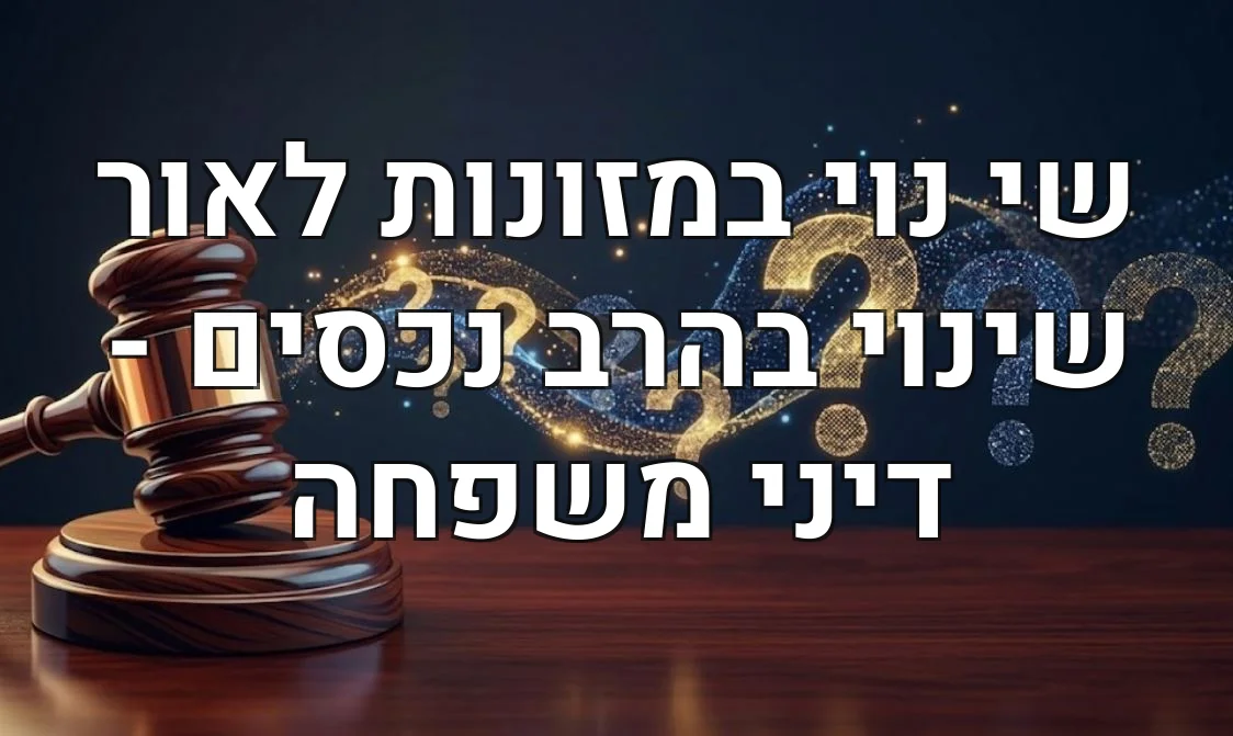 שי נוי במזונות לאור שינוי בהרב נכסים - דיני משפחה