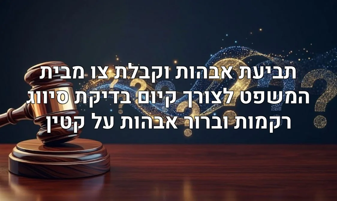 תביעת אבהות וקבלת צו מבית המשפט לצורך קיום בדיקת סיווג רקמות וברור אבהות על קטין