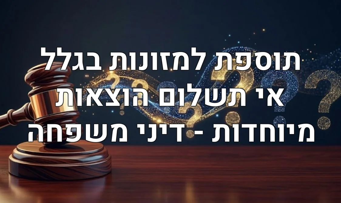 תוספת למזונות בגלל אי תשלום הוצאות מיוחדות - דיני משפחה