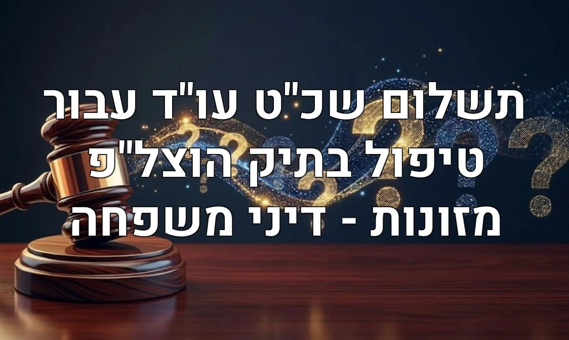 תשלום שכ"ט עו"ד עבור טיפול בתיק הוצל"פ מזונות - דיני משפחה